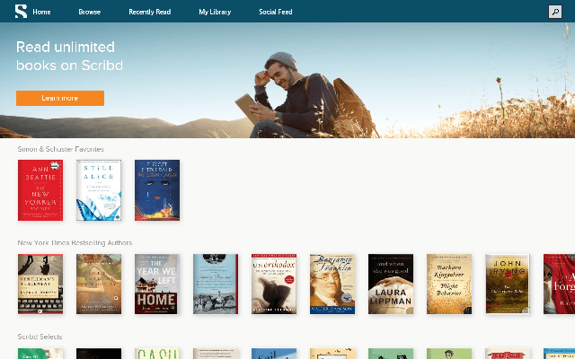 Scribd homepage