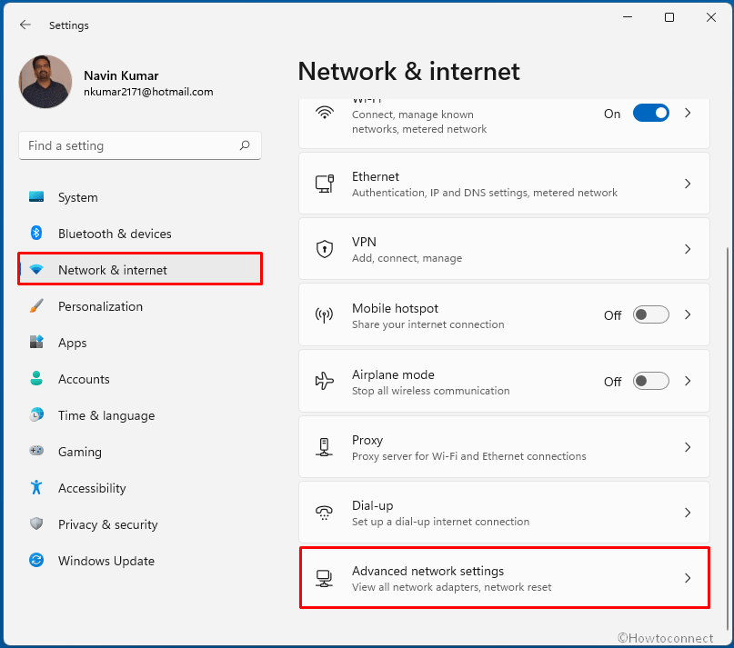 how to Network reset Settings and adapter in Windows 11