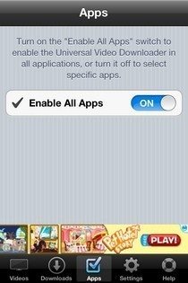 iOS Universal Video Downloader app settings-1