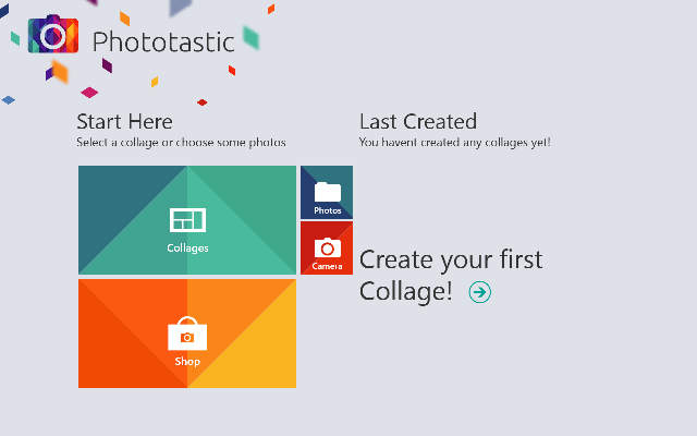 Phototastic Windows 8 App - Make Collage using Superb Tools