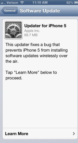 iphone 5 software update
