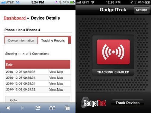 iphone stolen phone app- Gadget trak image