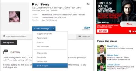 How to block member on linkedin