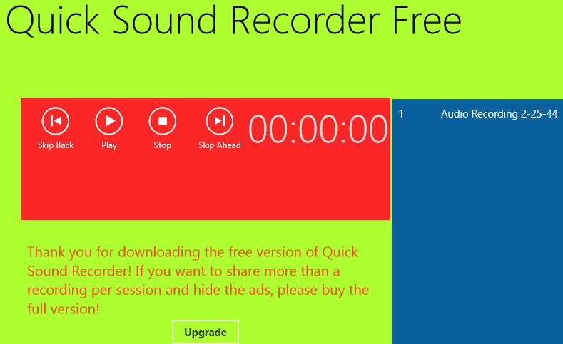 quick sound recorder app windows 8