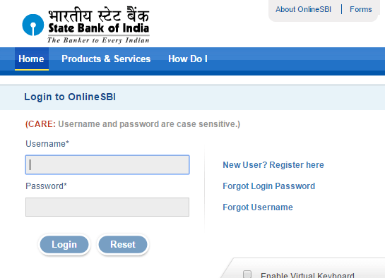 activate Internet Banking in SBI