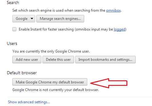 make chrome default browser