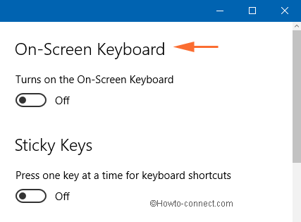 on-screen keyboard slider