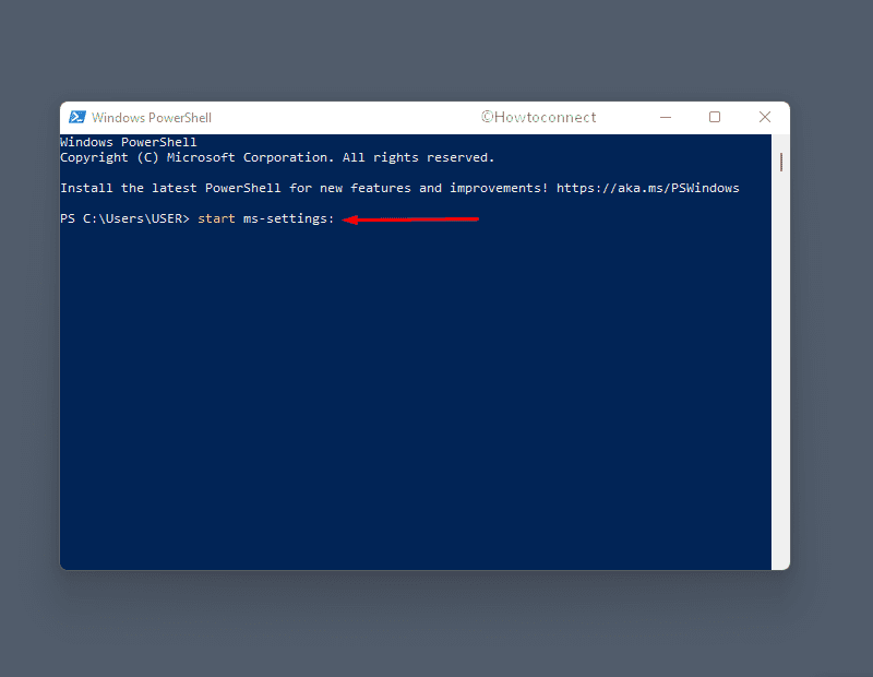 open Settings in Windows 11 - by means of PowerShell