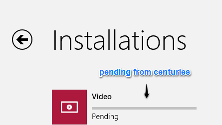 Pending Applications Status in Windows Store While Updating Fix