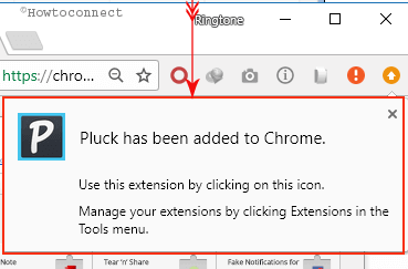 pluck extension added on chrome