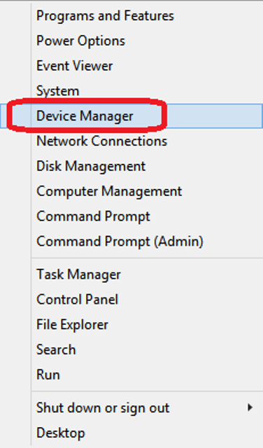 power menu device manager