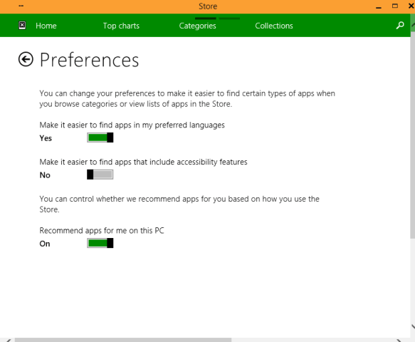 preferences application