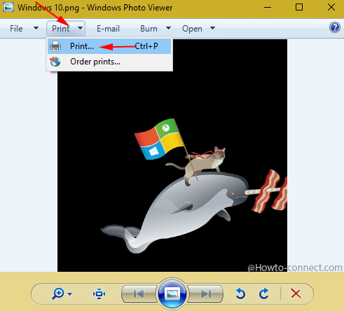 print menu windows photo viewer