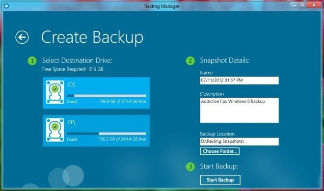 recimg backup process in windows 10, 8