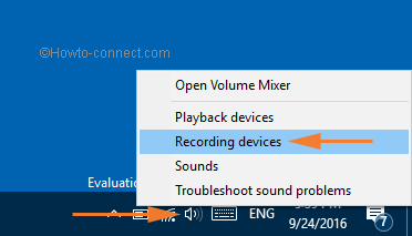 recording devices menu