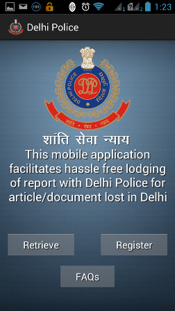 How to use Delhi Police Lost Report Android App on Phone