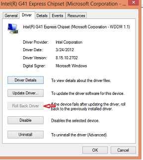 roll back video driver