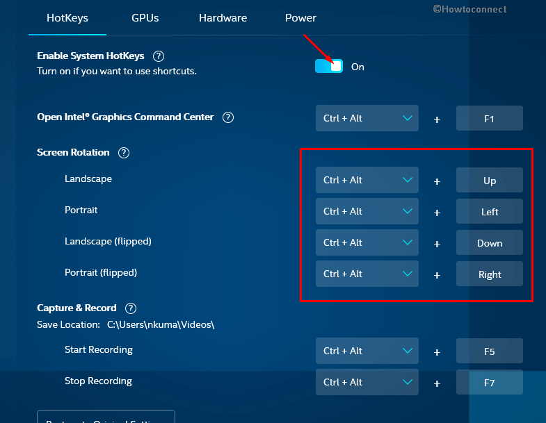 rotate screen in windows 11 Through Graphics card Control panel