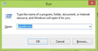 run dialog box