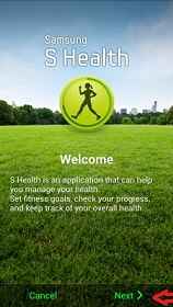 s health app setup on galaxy s4