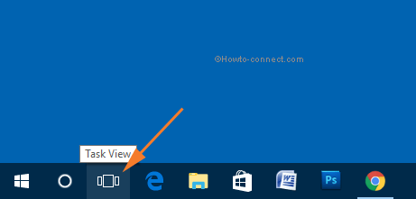 search and task view on taskbar