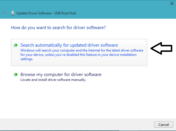 search automatically for updated driver software to fix Bluetooth Refuses to Turn Off in Windows 10