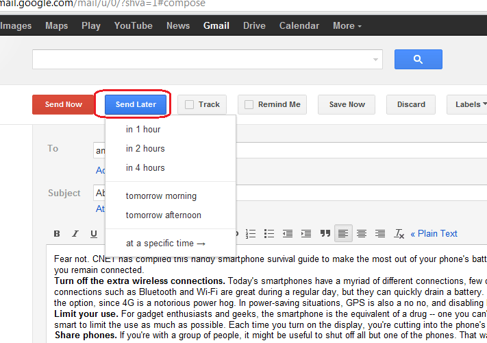 send gmail message on schedule