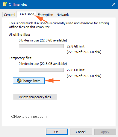 set disk usage limit