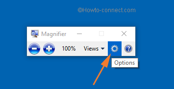 settings icon on magnifier window