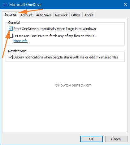 Start OneDrive Automatically when Login in windows 10