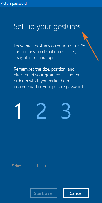 setup your gesture for picture password