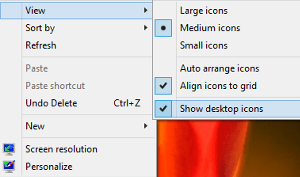 How to Enable the Classic Icons on Windows 8 Desktop