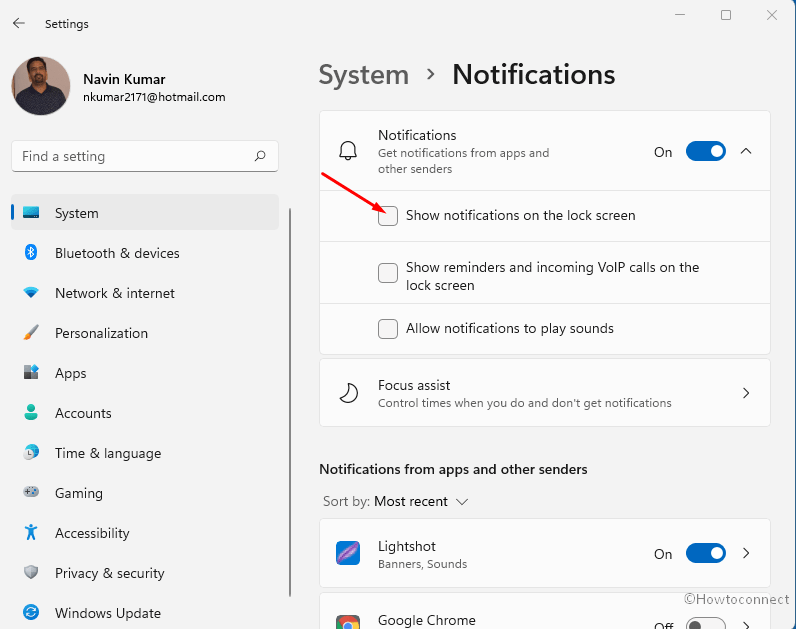 show notifications on lock screen