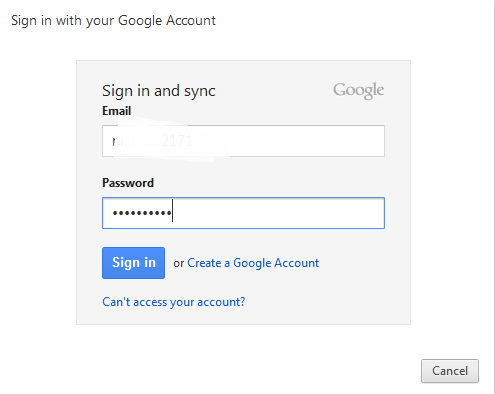 sign in to sync chrome browser