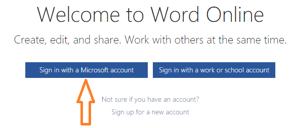 sign in with a microsoft account button