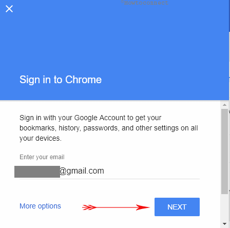 sign to sync chrome