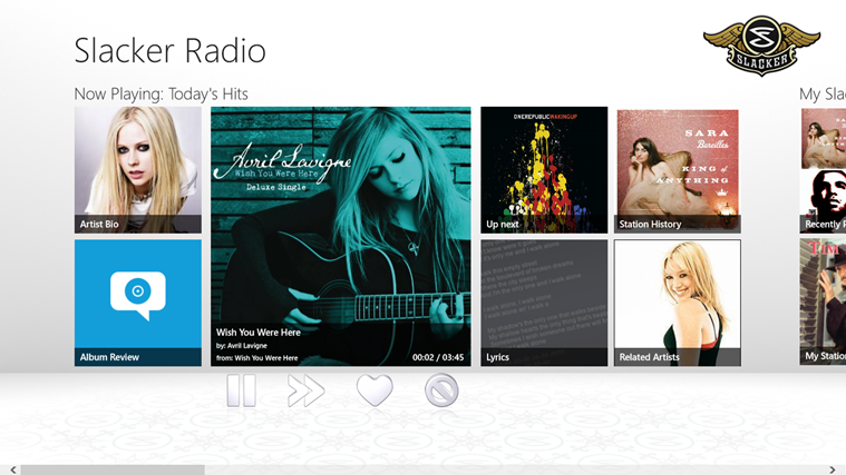 slacker radio app for windows 8