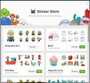 sticker store in facebook