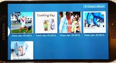 story album in galaxy s4