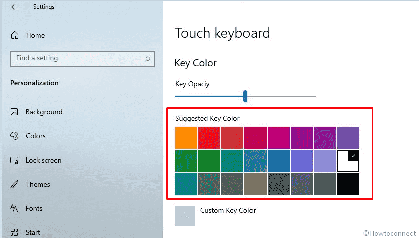 suggested key color