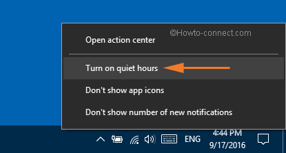 How to Turn on Quiet Hours in windows 10