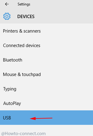 usb devices settings