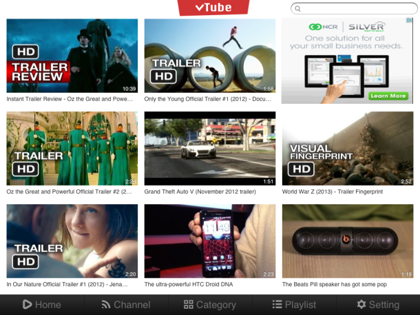 vTube app for ipad device