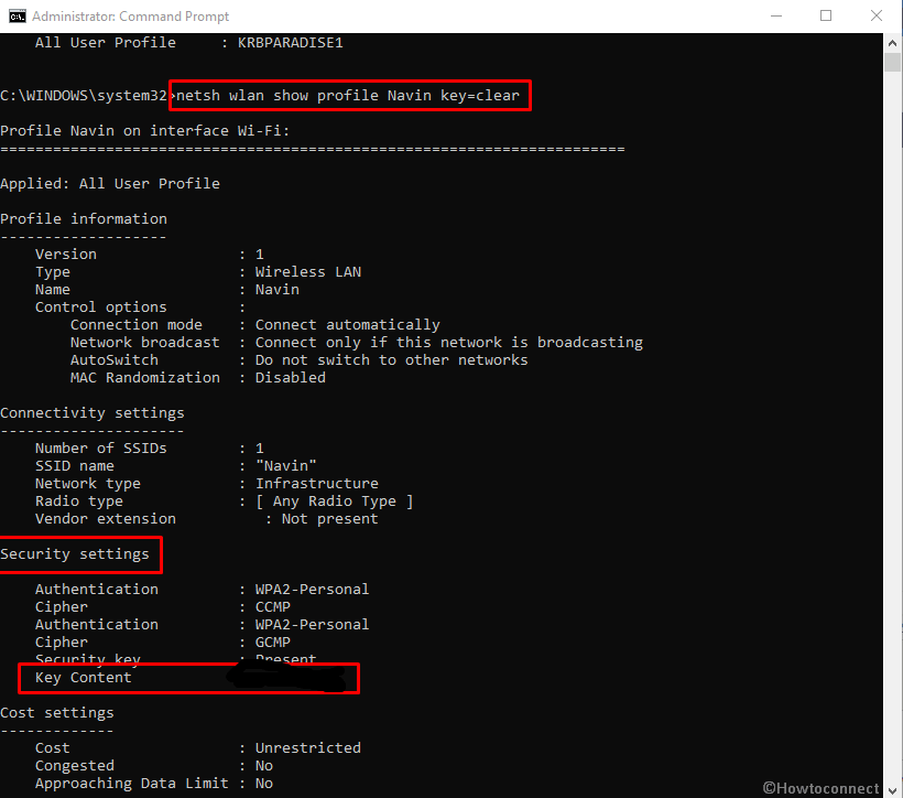 wifi Password in Windows 8 and 10