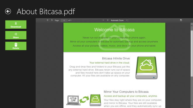 windows 8 bitcasa app pdf preview