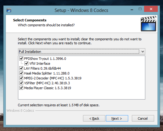 How to install latest Video and Audio Codec on Windows 8