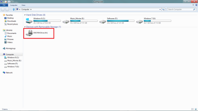 windows 8 DVD drive enable
