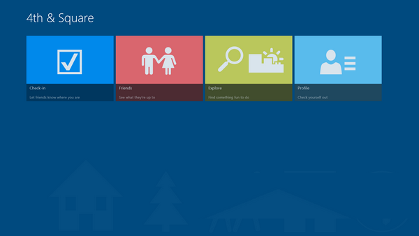 windows 8 foursquare app