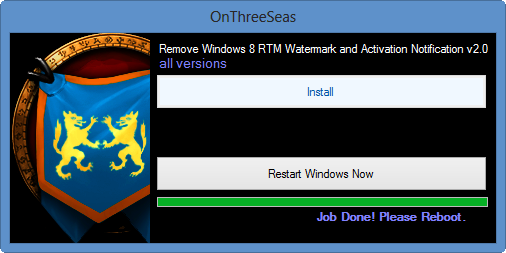 windows 8 RTM watermark delete image