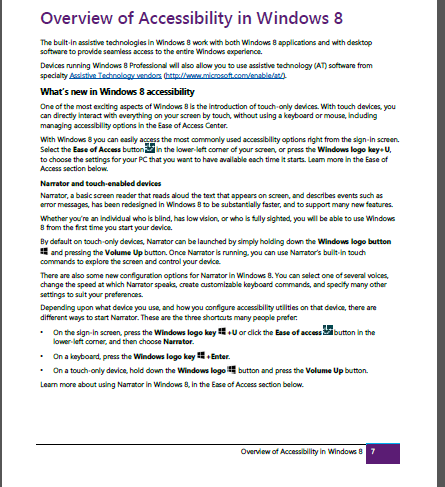 windows 8 accessibility guide pages